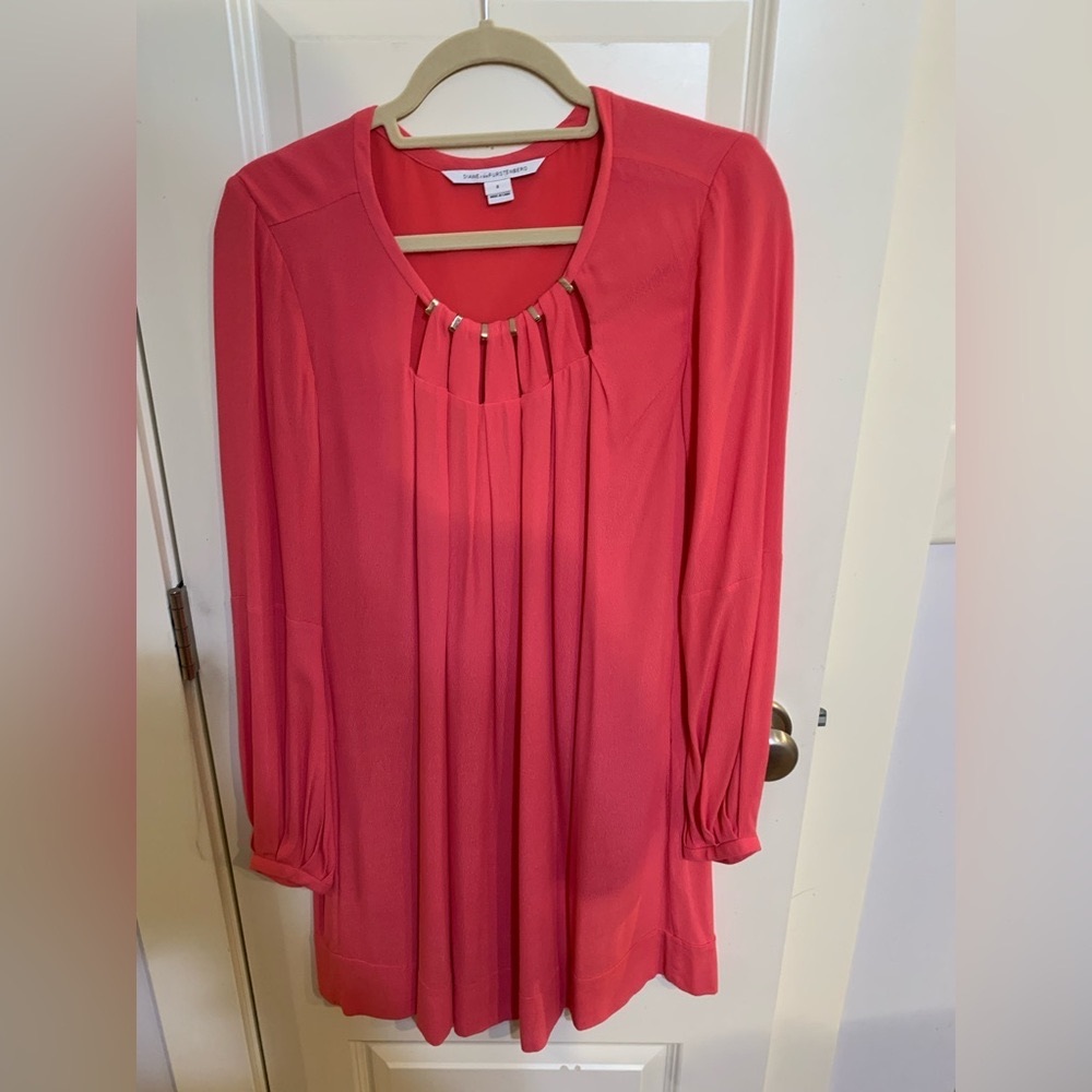 Diane von Furstenberg dress in coral